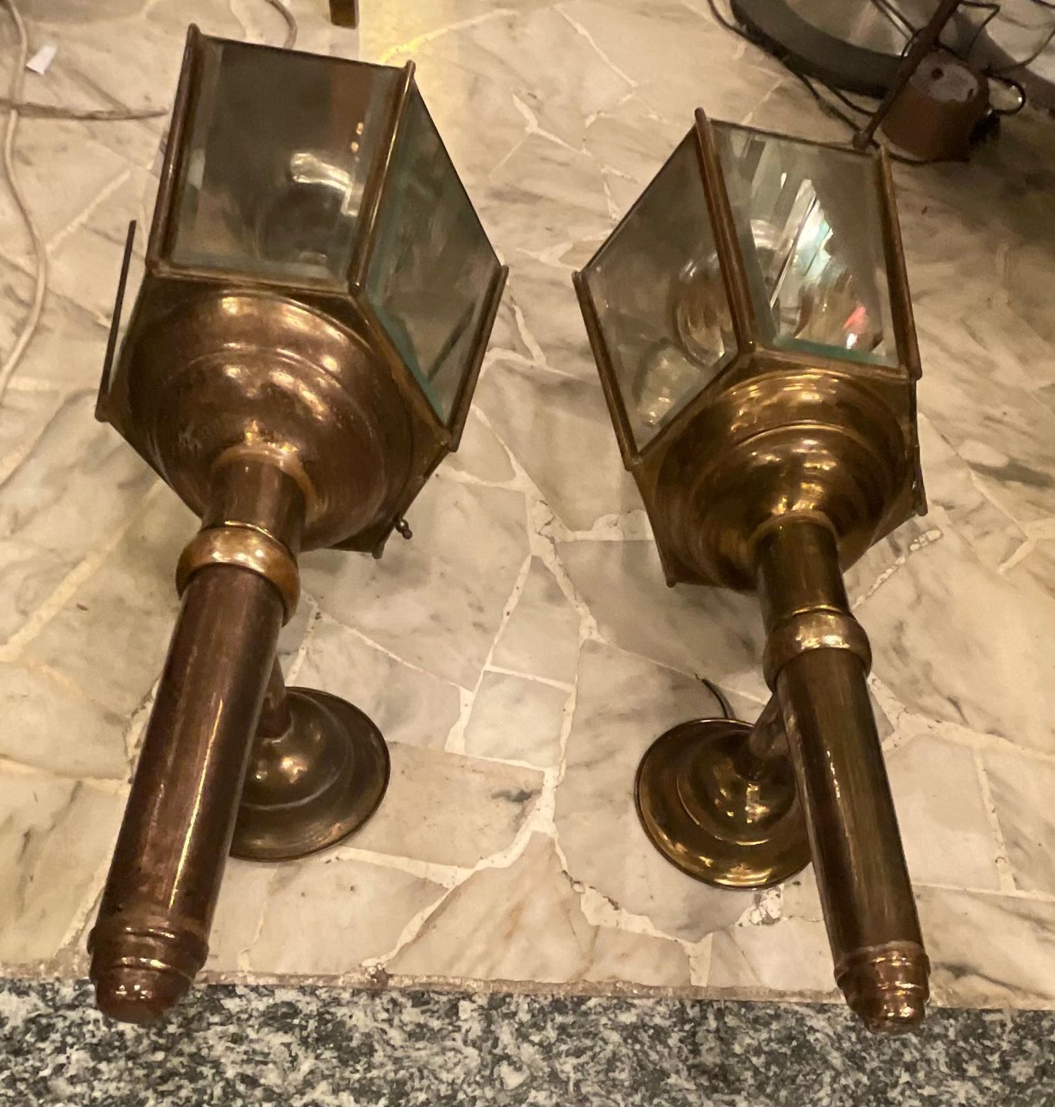 Fontanarte   Peter Church   Great Couple  Of Wall Sconces   1950 photo vintage