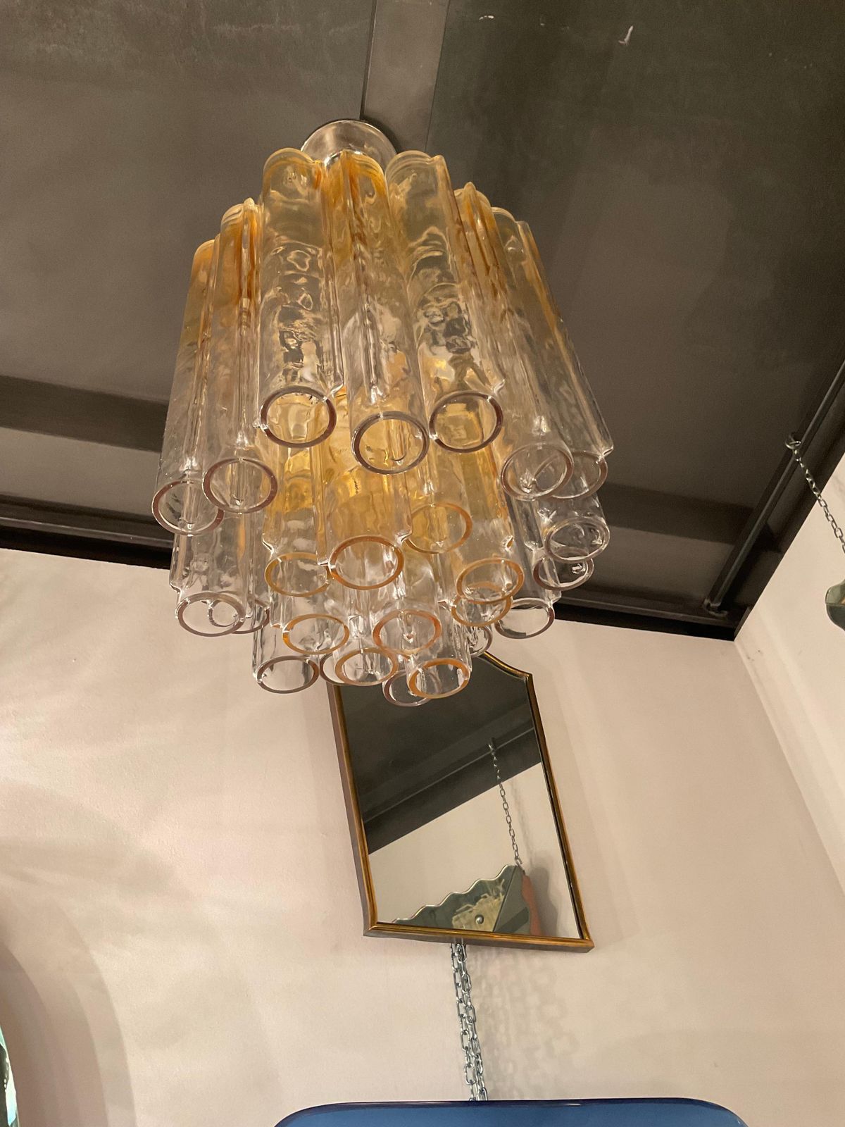 Venini   Ludovico Diaz De Santillana   Calze Model Chandelier   Murano 1970 photo vintage
