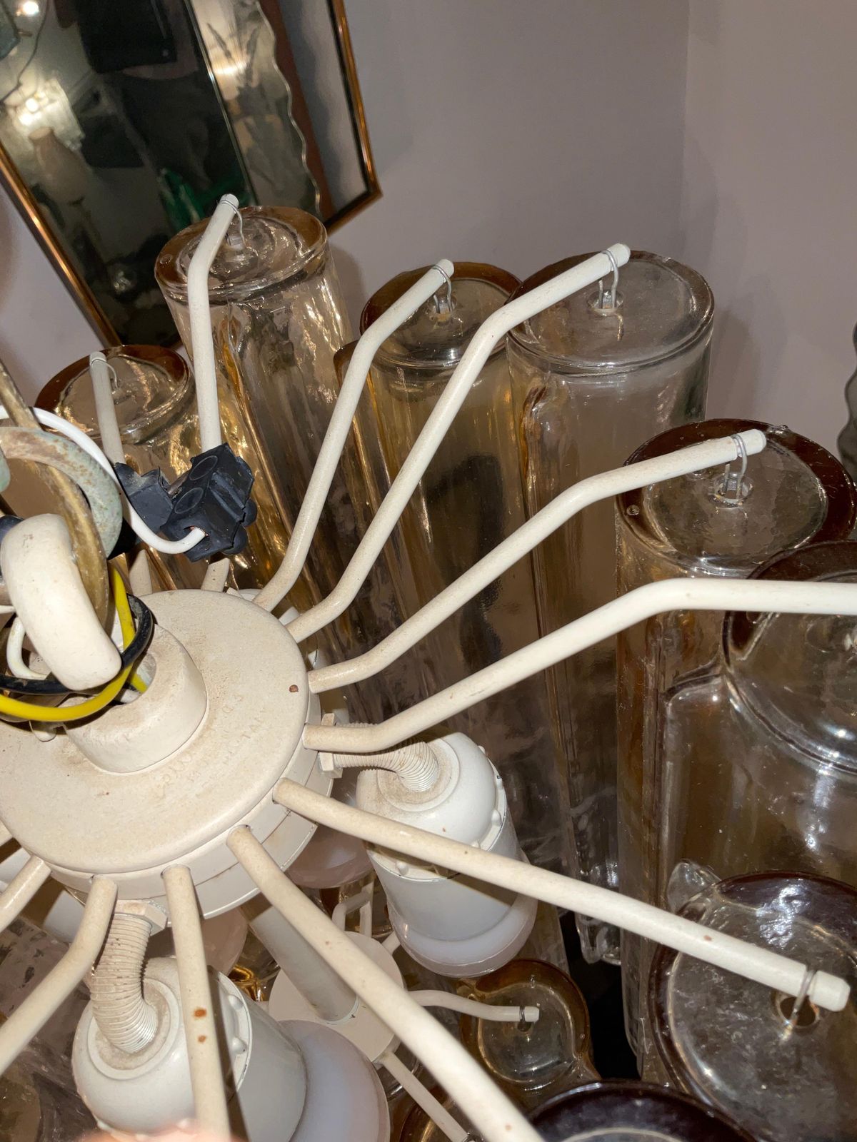 photo vinterior Venini   Ludovico Diaz De Santillana   Calze Model Chandelier   Murano 1970