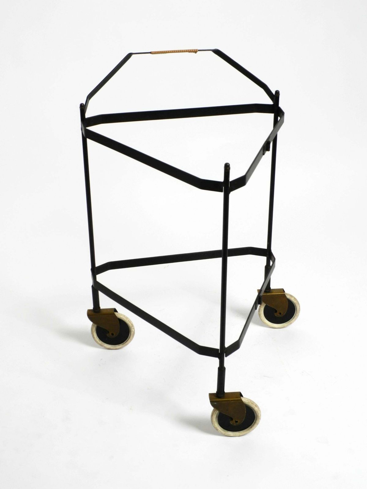 photo furniture Beautiful Folding Mid Century Serving Trolley With Removable Teak Pagwood Trays