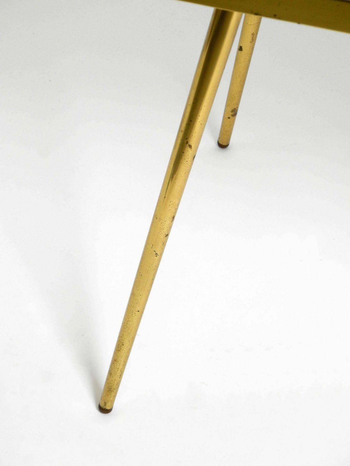 Mid Century Brass Side Table With Mosaic Surface By Münchener Zierspiegel photo vintage