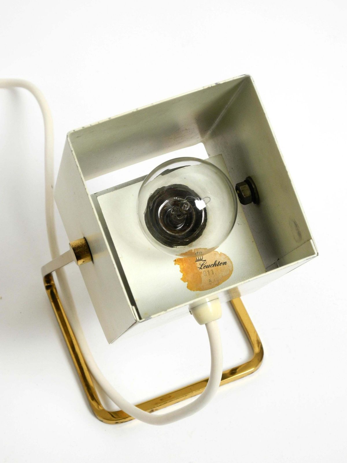 photo furniture Great Mid Century Modern Metal Bedside Lamp With Brass Base By Kaiser Leuchten