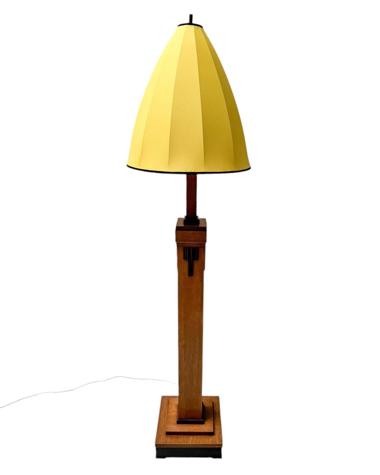 Art Deco Modernist Floor Lamp With Shantung Silk Shade, 1920s photo furniture