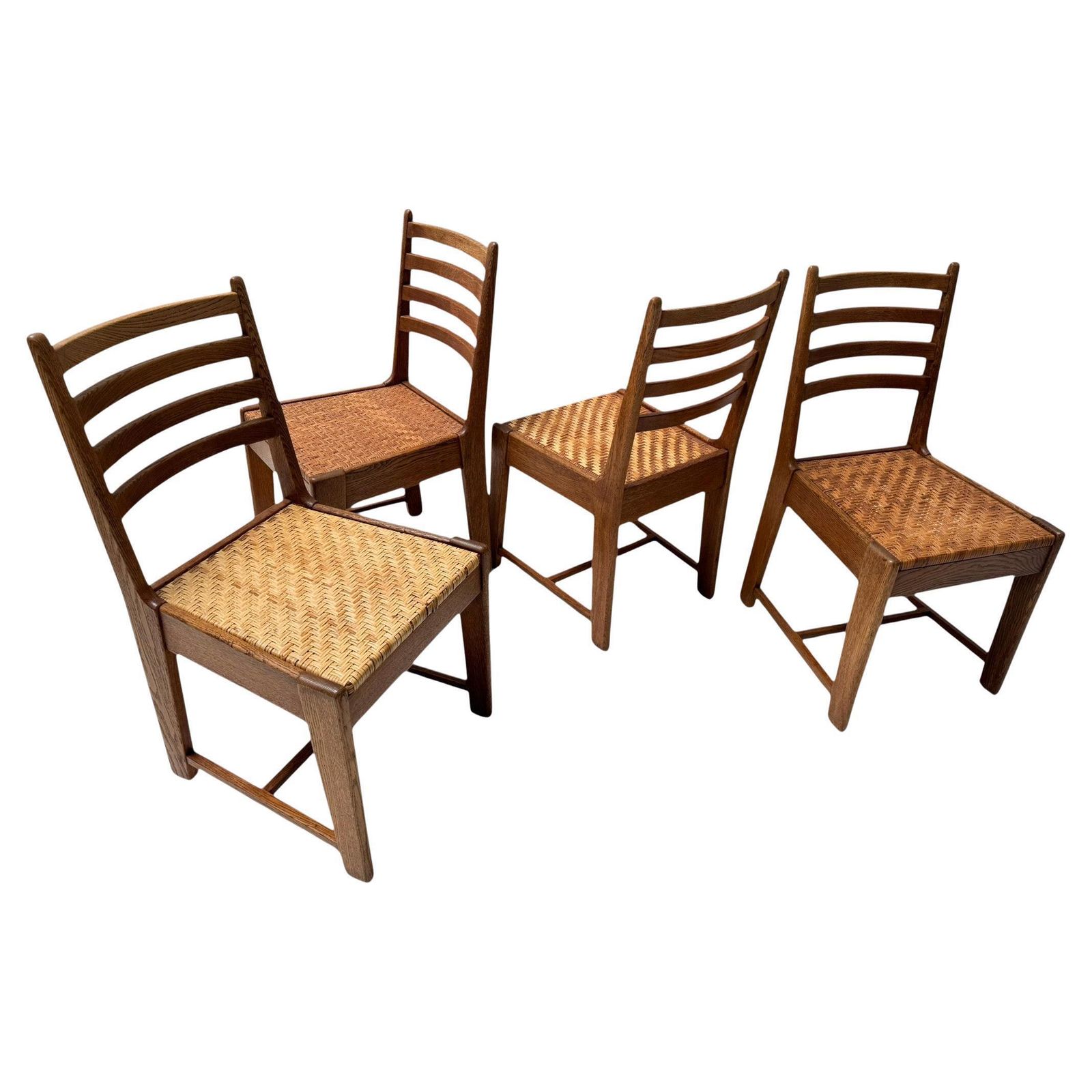 Four Modernist Art Deco Dining Room Chairs By Bas Van Pelt For My Home, 1930s