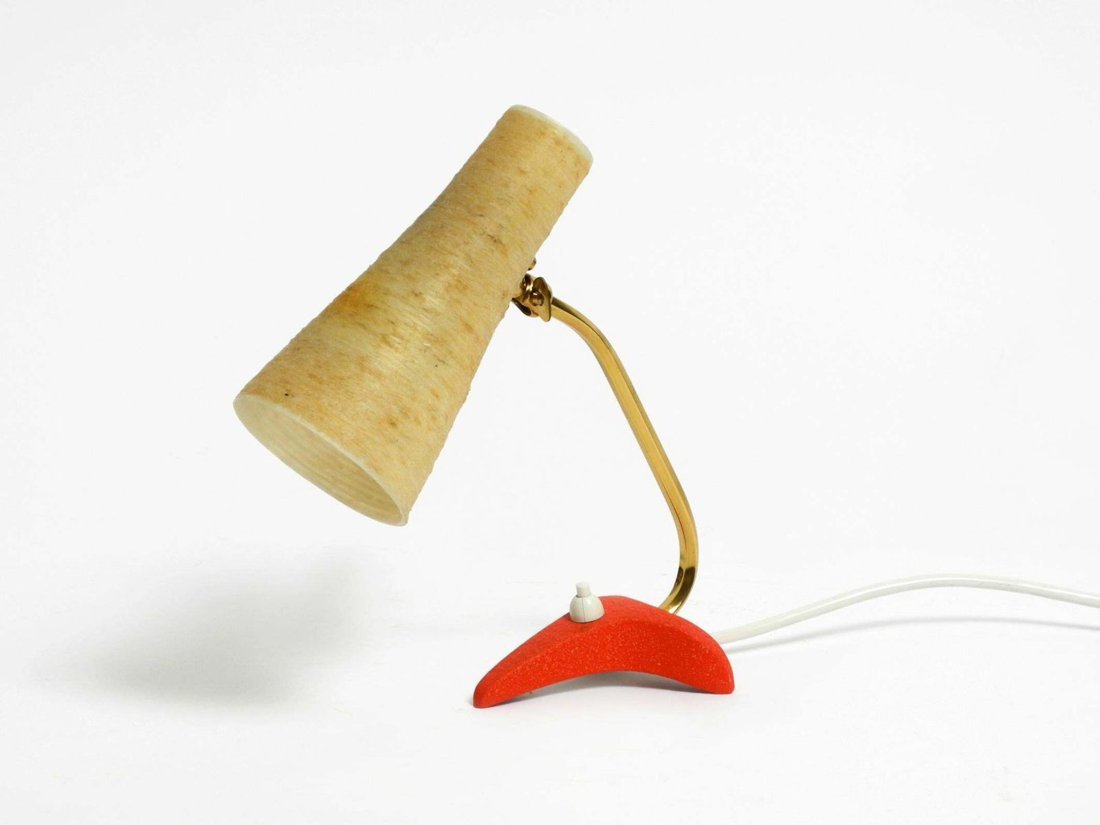 Small Mid Century Crow's Foot Table Lamp With Fiberglass Lampshade By Cosack photo 741.0