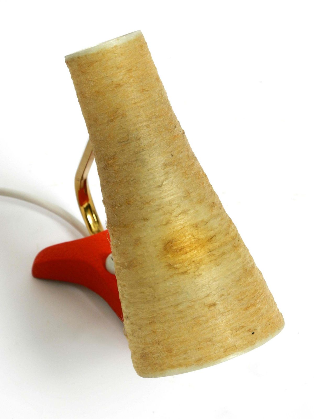 Small Mid Century Crow's Foot Table Lamp With Fiberglass Lampshade By Cosack photo buy