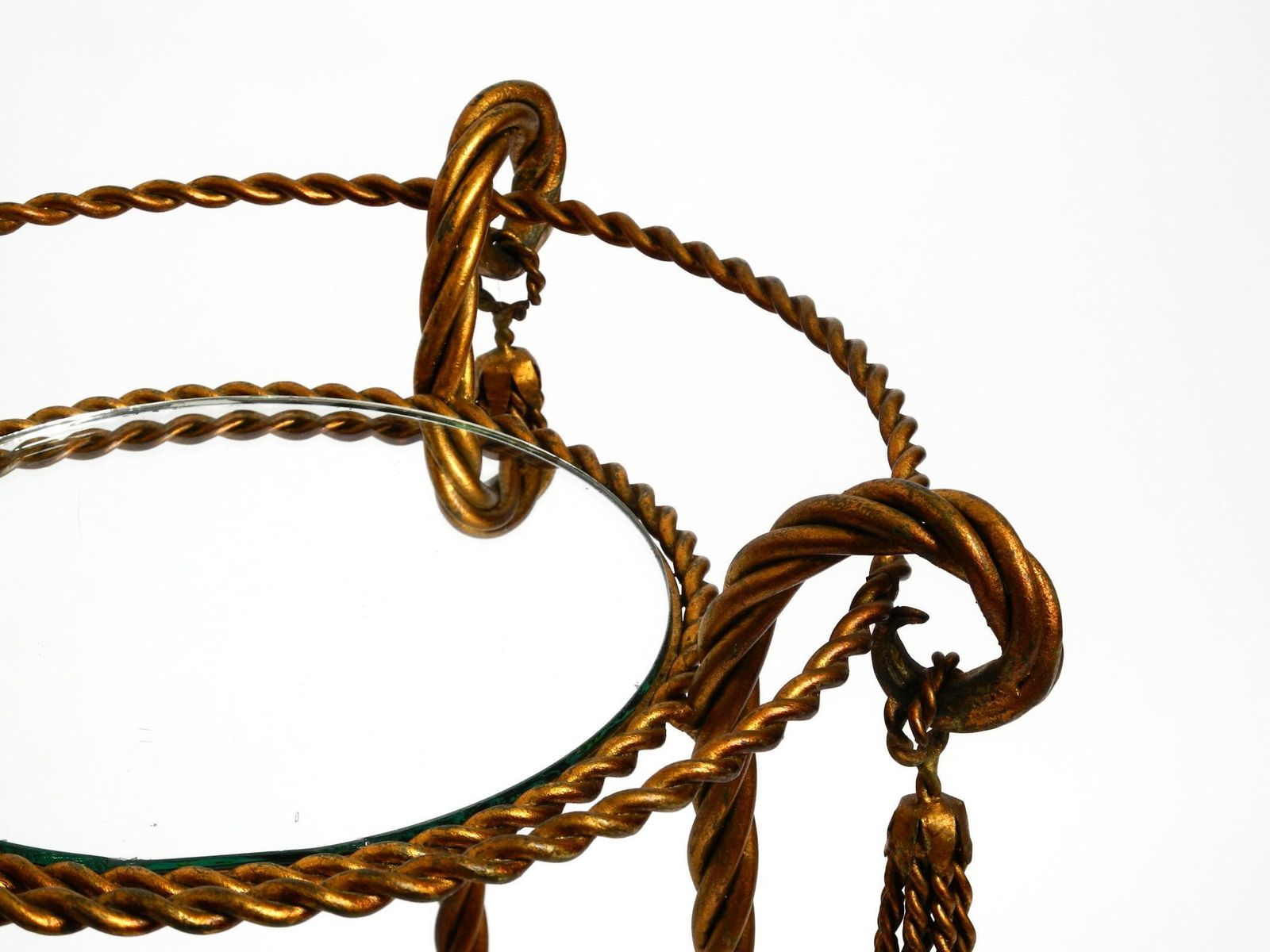 photo buy Beautiful Italian 60s Regency Side Table In Gold Plated Metal By Li Puma Firenze