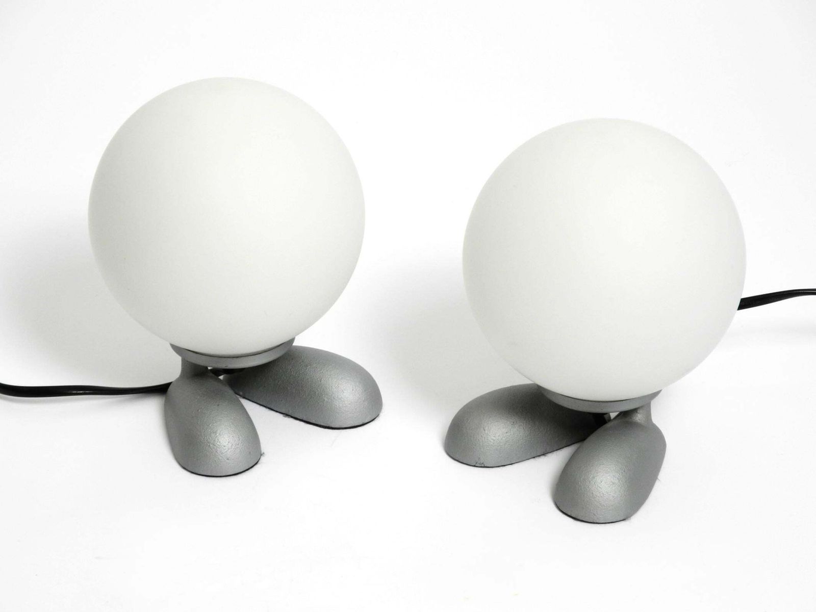 Pair Of 1990s Table Lamps With A Cast Aluminum Base With Feet Made By Sompex photo furniture