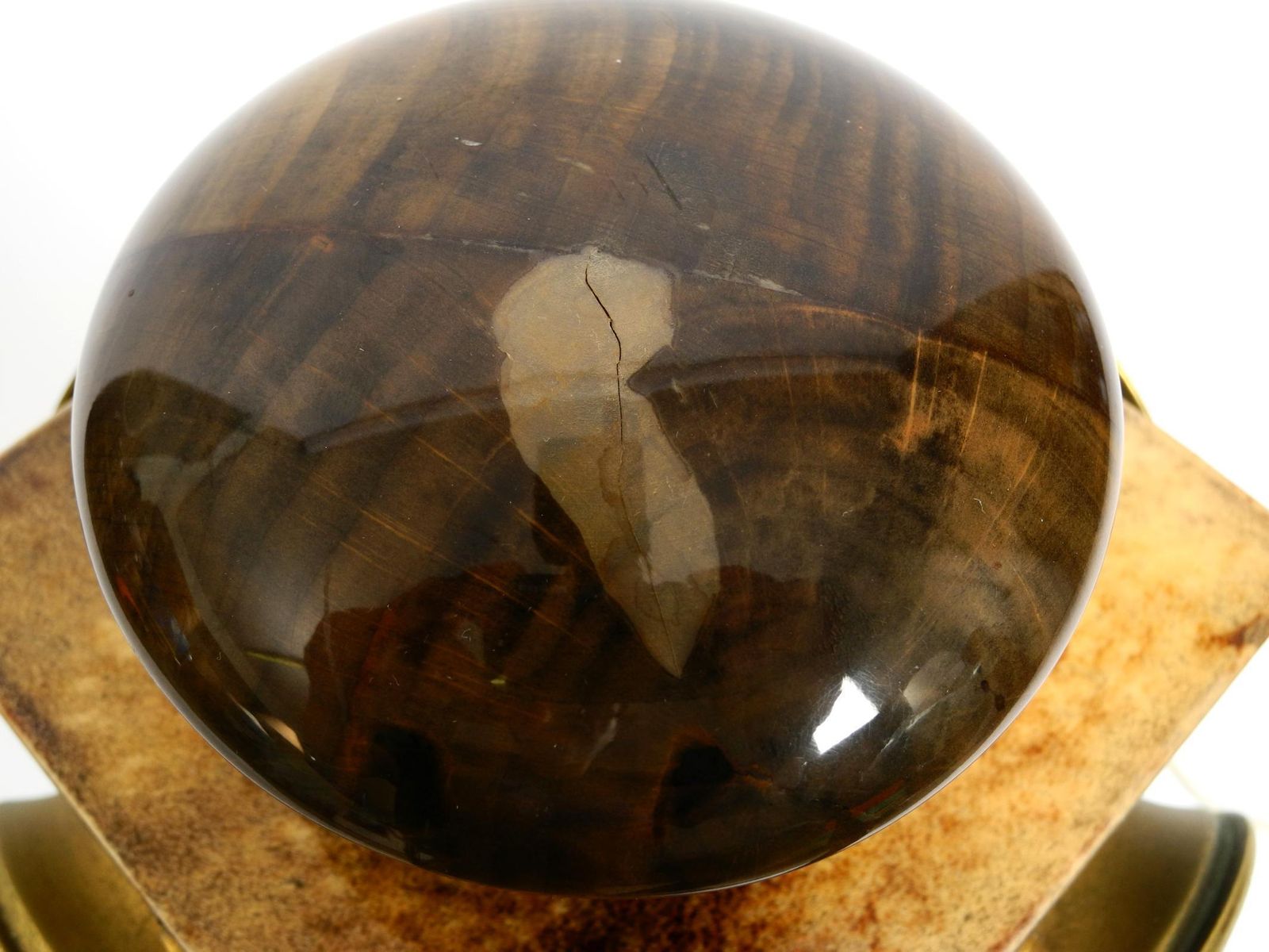 photo furniture Large Italian Mid Century Table Lamp By Aldo Tura Designed Like A Lantern