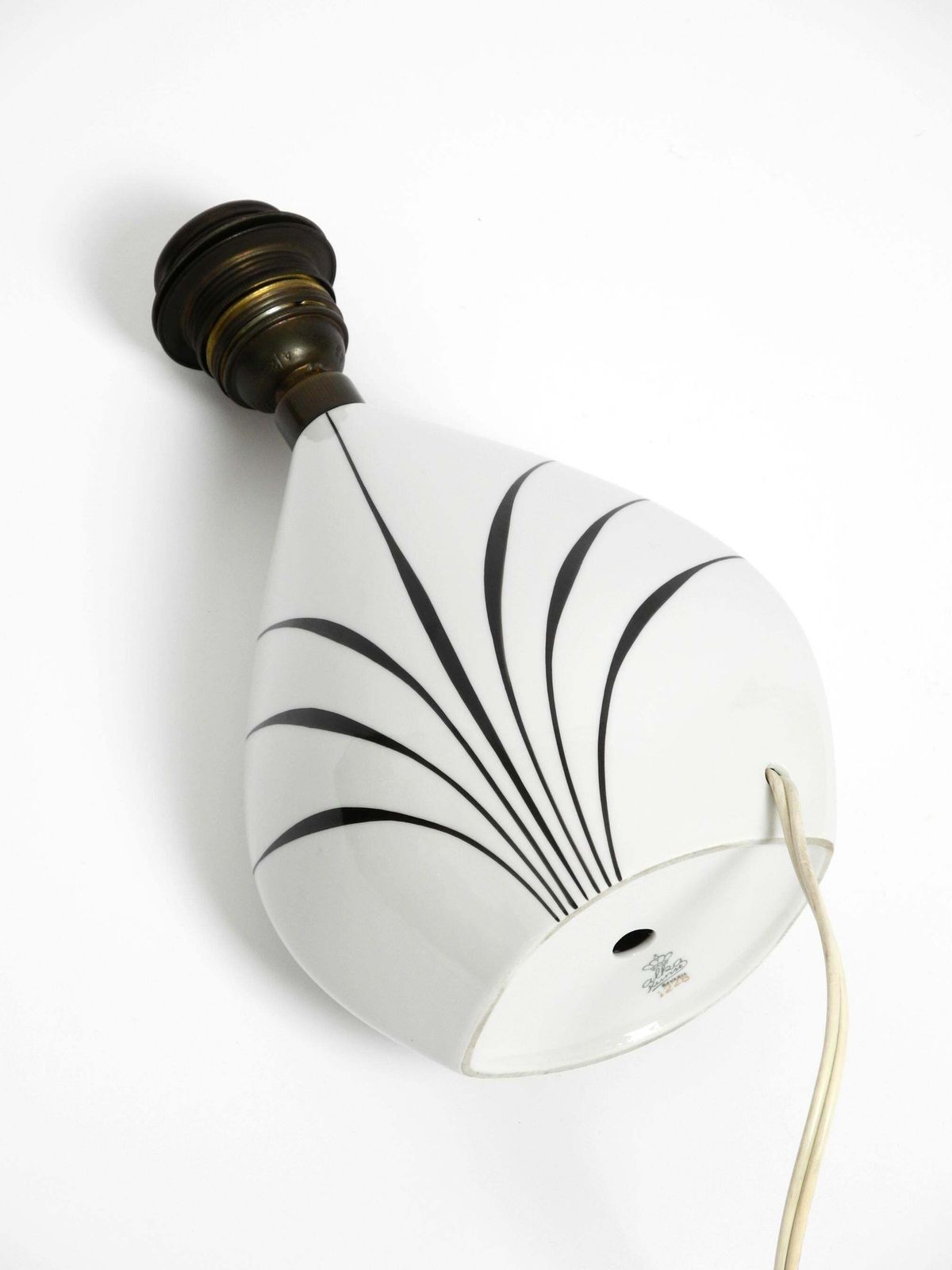 Beautiful Mid Century Table Lamp Made Of Ceramic And Plastic Shade By Alka Kunst photo vintage