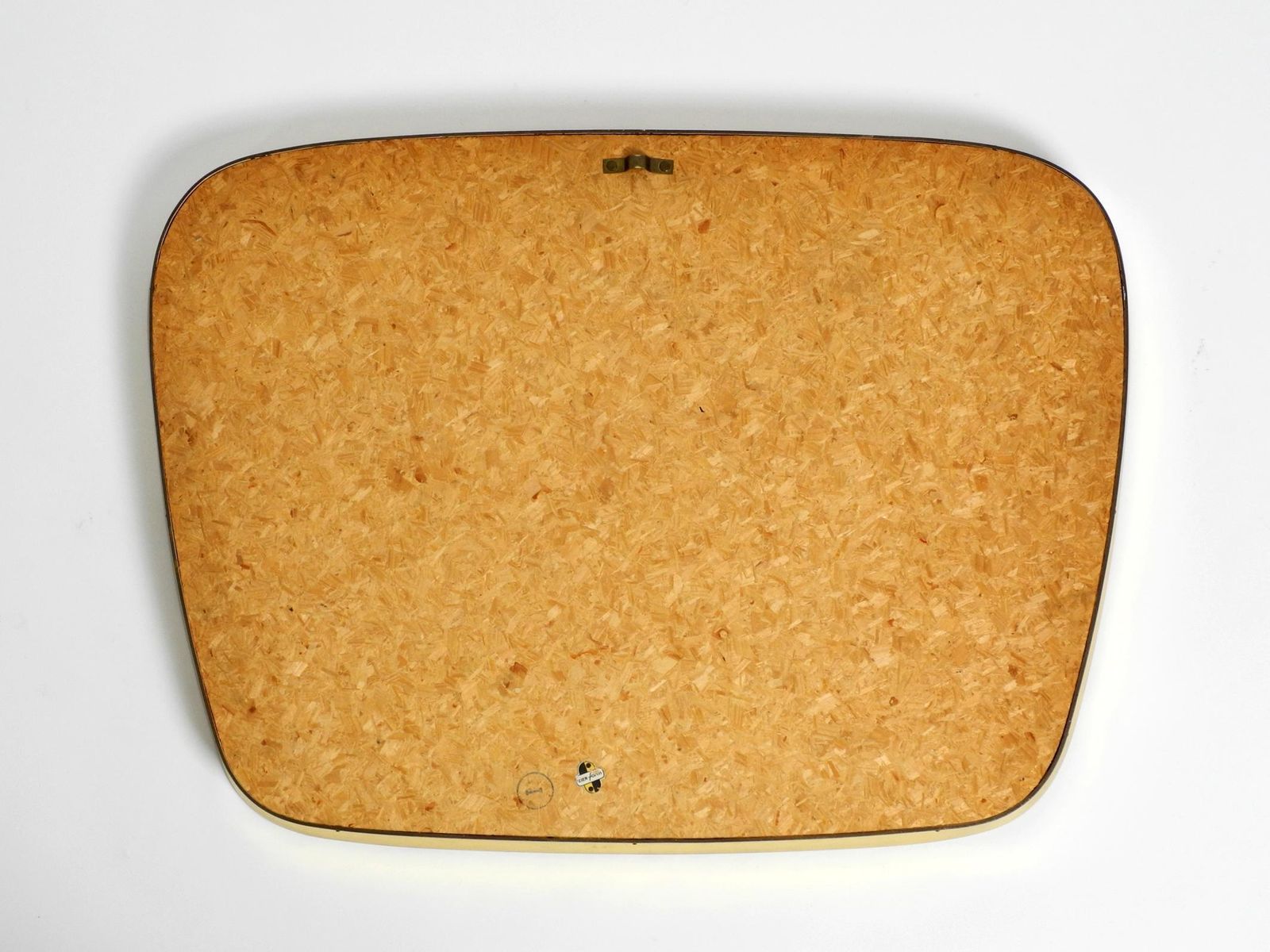 photo for sale Huge Mid Century Modern "Zier Form" Wall Mirror With Heavy Brass Frame