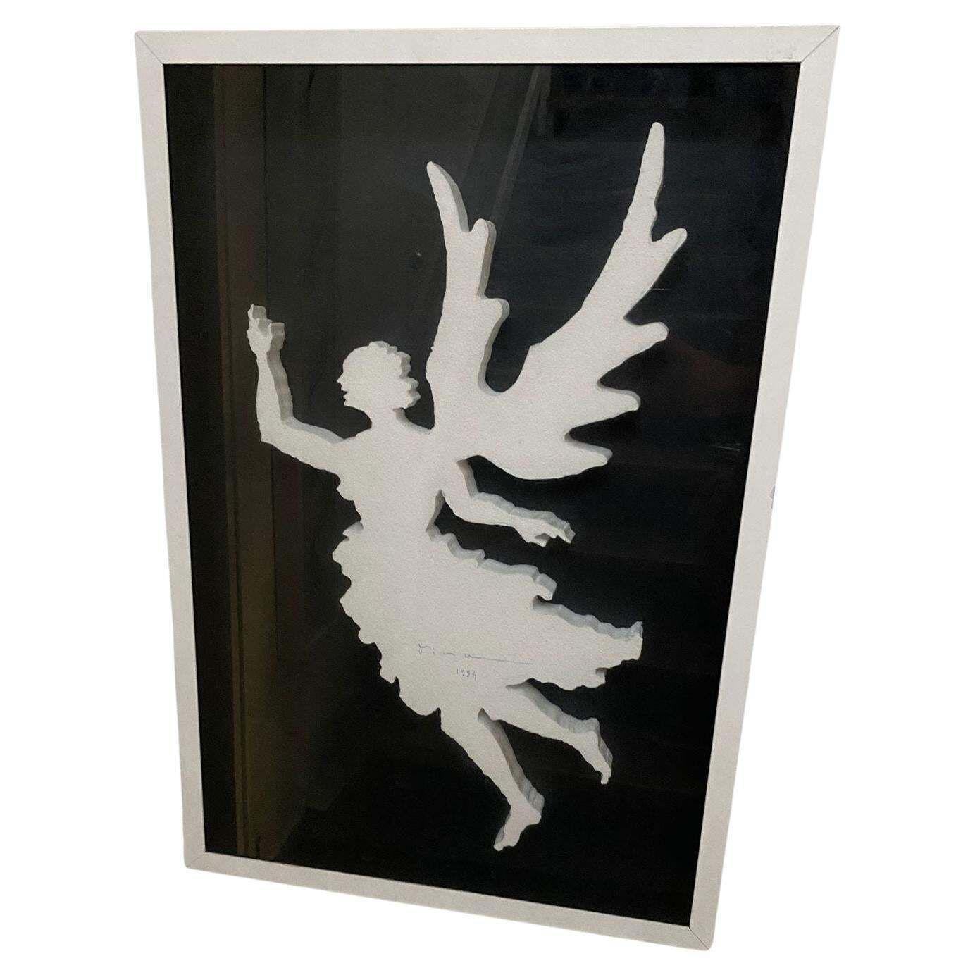 1975 Italy Post Modern Vanni Viviani Mix Media Artwork The White Angel