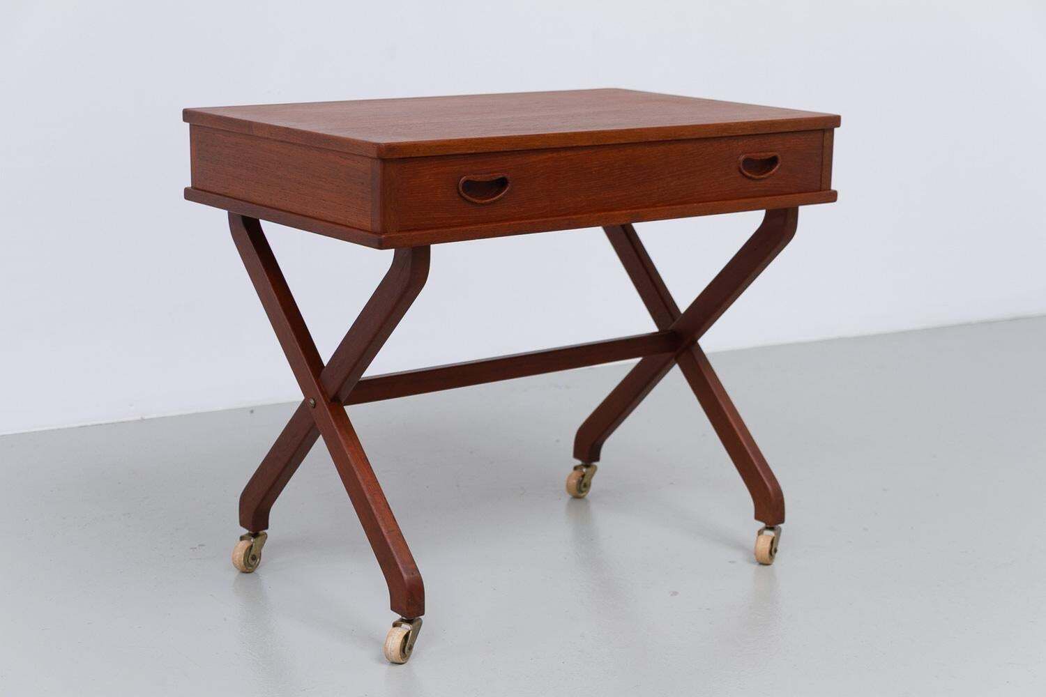Danish Teak Side Table With Drawer, 1960s. photo for sale
