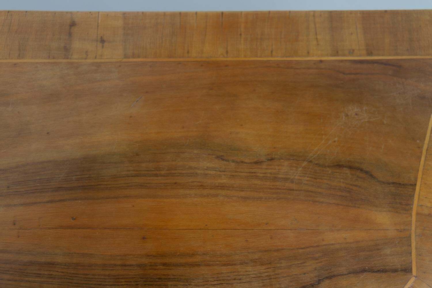 photo for sale Italian Olive Wood Bombe Chest Of Drawers Rococo Style, 1950s.