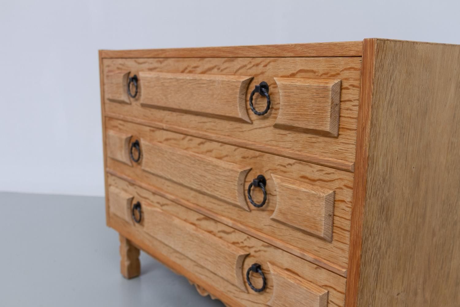 Danish Brutalist Oak Dresser In Kjærnulf Style, 1960s. photo buy