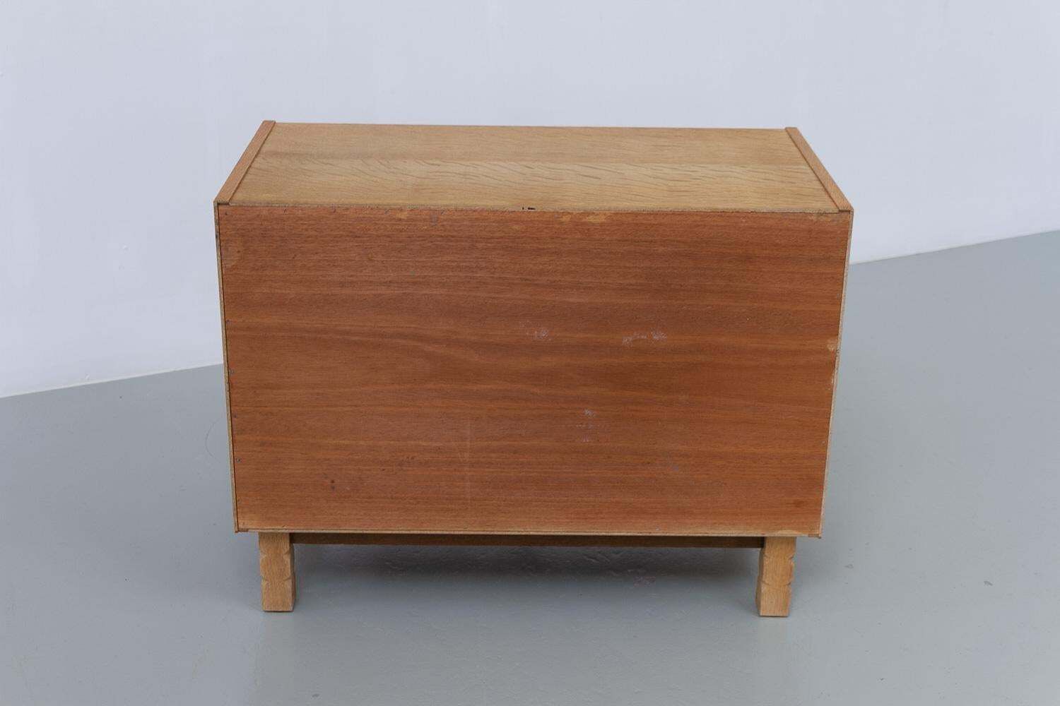 Furniture Danish Brutalist Oak Dresser In Kjærnulf Style, 1960s. photo