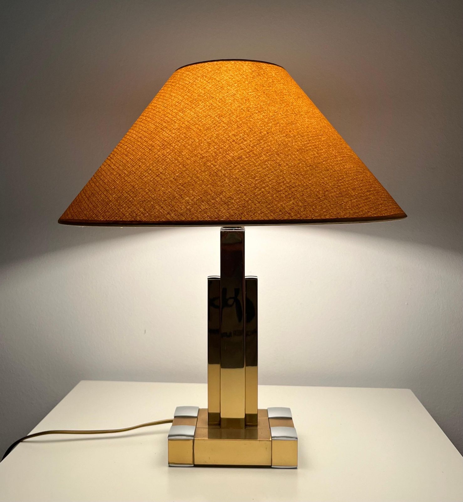 Midcentury Spanish Table Lamp By Willy Rizzo For Lumica, Barcelona, 1970s photo furniture