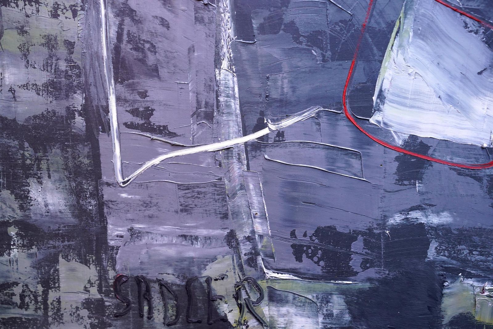 Robert Sadlersouvenir 1958   British Fifties Abstract Art Oil Painting Suffolk Artist1958 photo vintage
