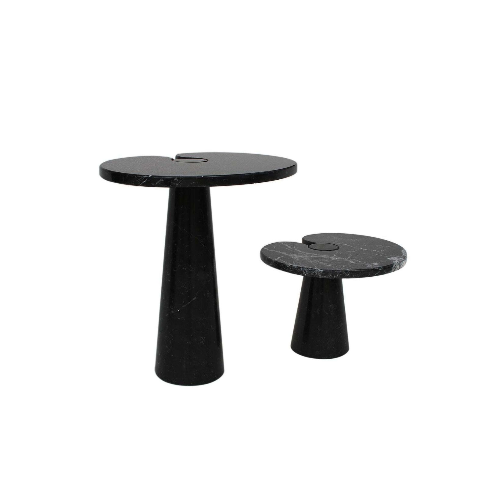 Angelo Mangiarotti For Skipper Pair Of Eros Marble Side Tables Italy 1970s photo furniture