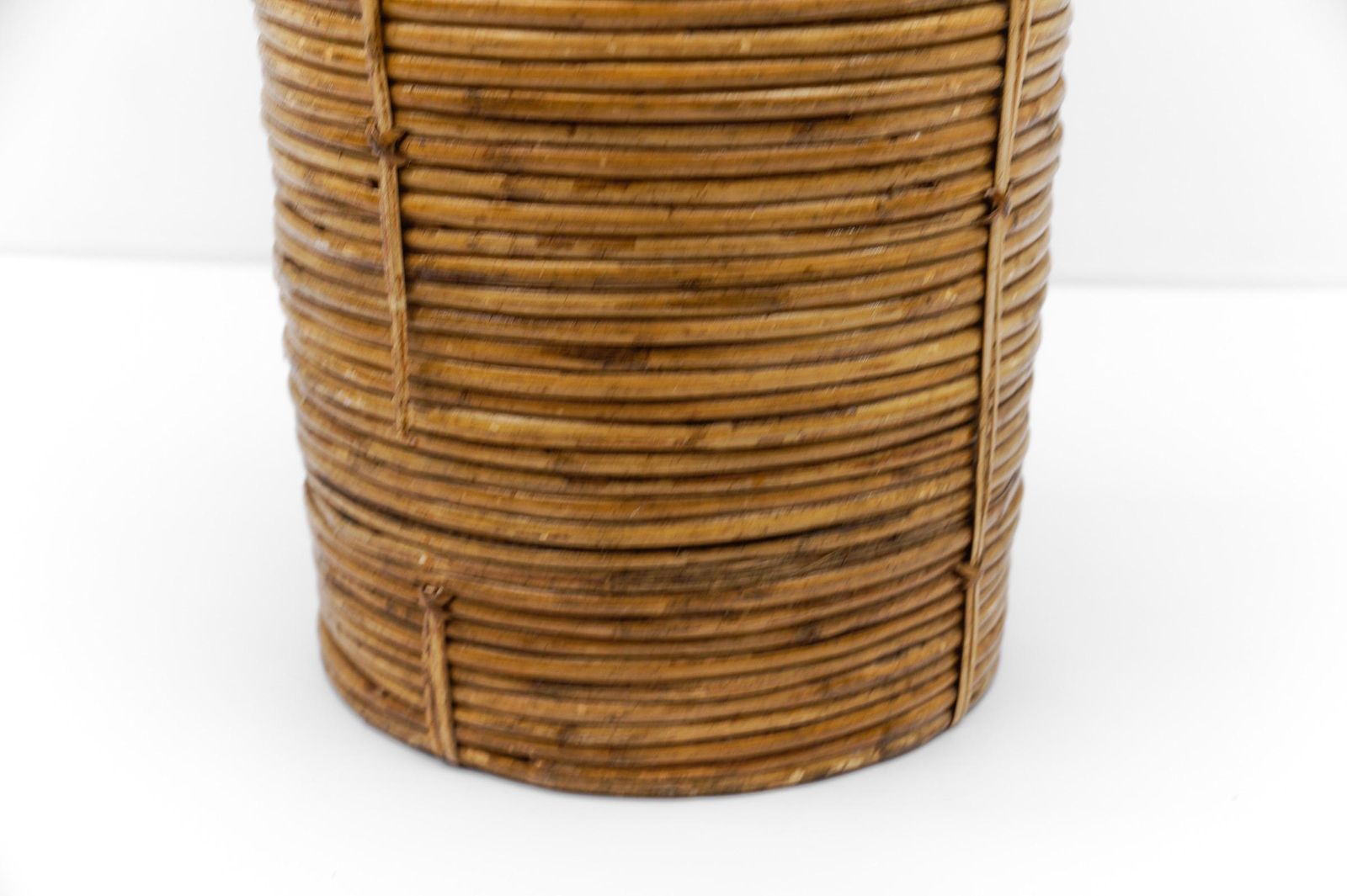 Home Decor Lovely Rattan And Brass Umbrella Stand In Gebriella Crespi Style, 1960s Italy photo