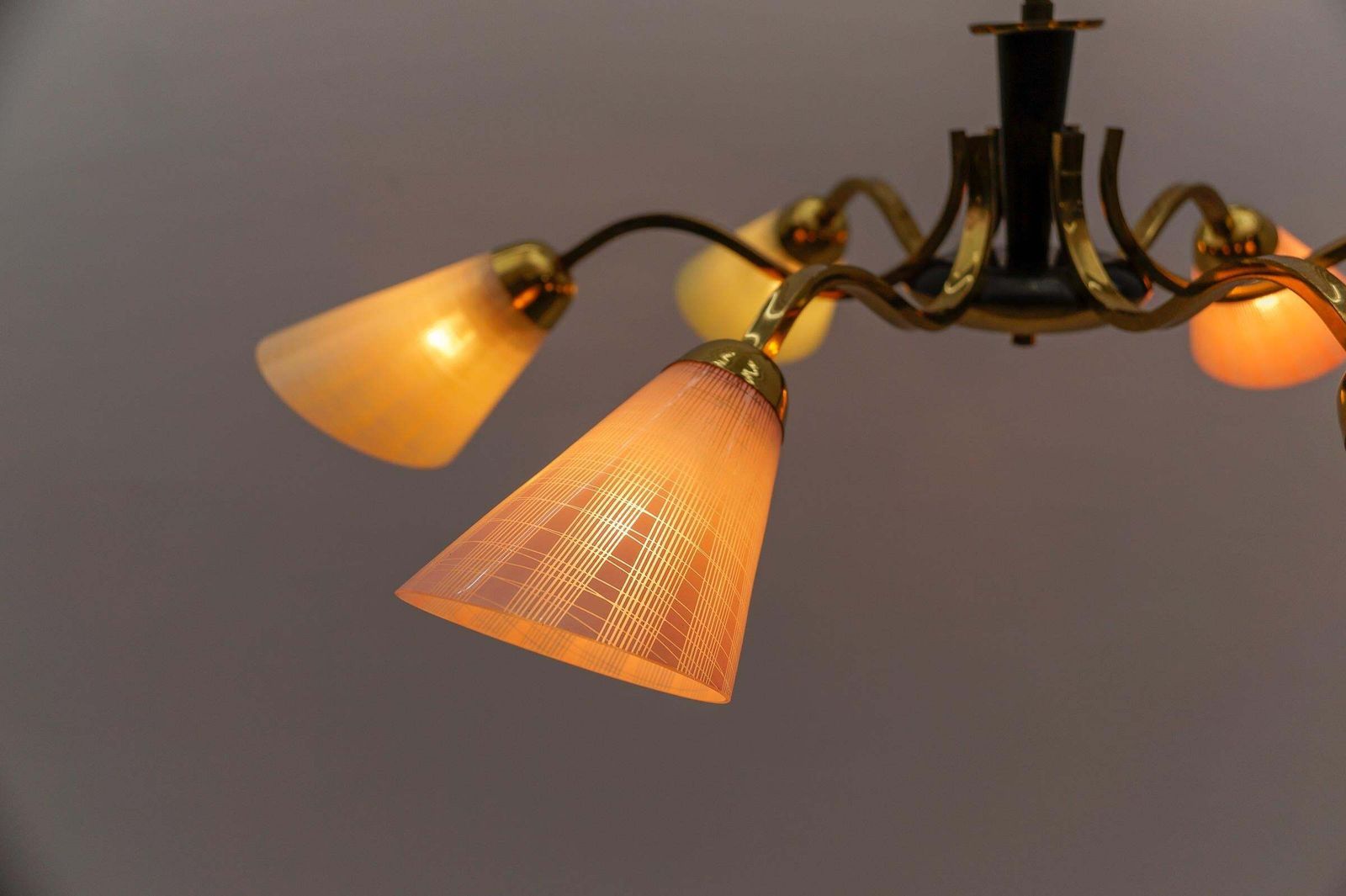Lighting Awesome Multicolored Spider Lamp In The Manner Of Arteluce, Italy, 1950s photo
