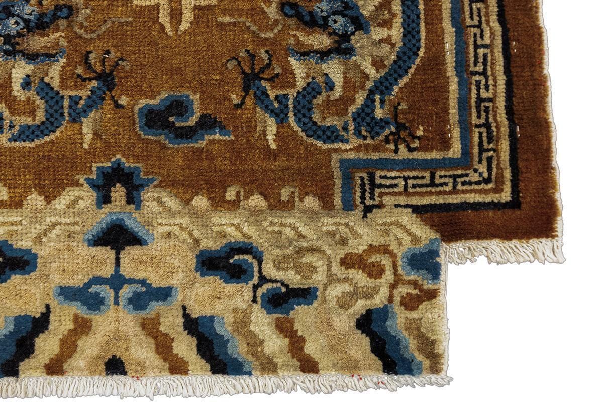Tibetan Rug Dragon Golden Color photo 2566.0
