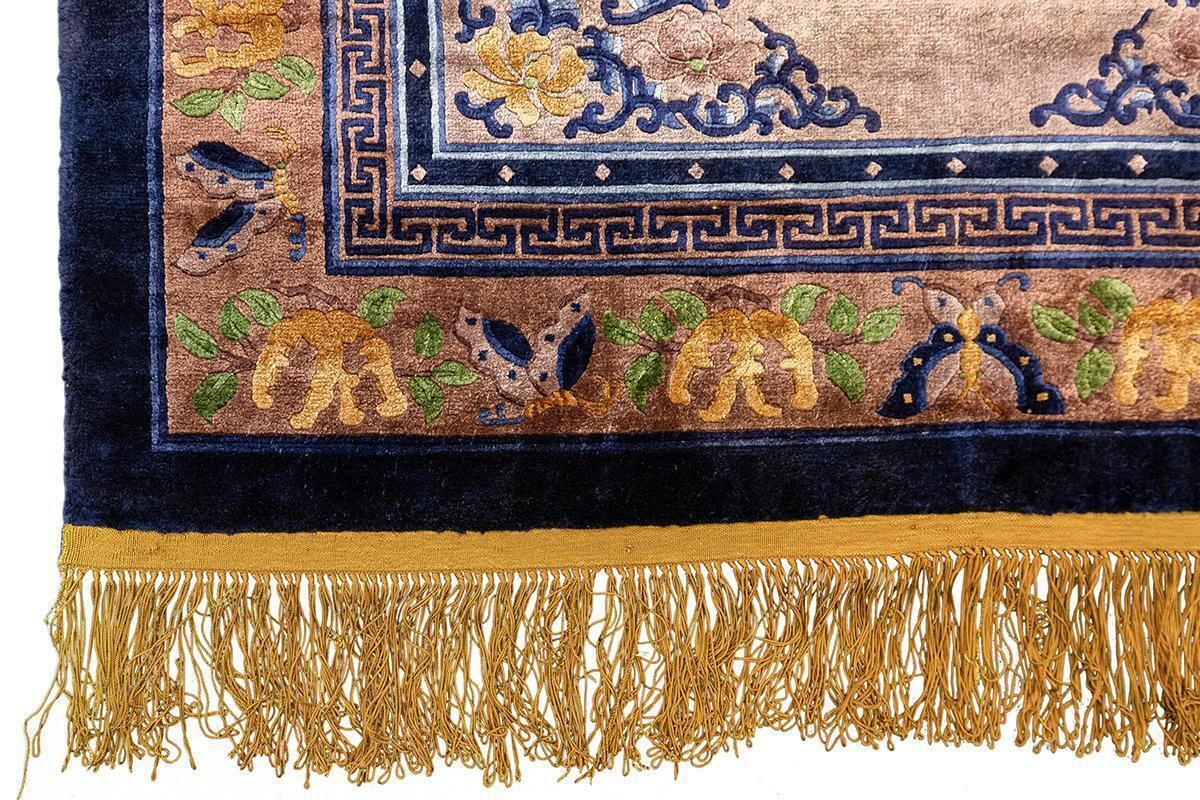 Chinese Silk Rug – Floral Harmony From The Mid 20th Century photo 3362.0