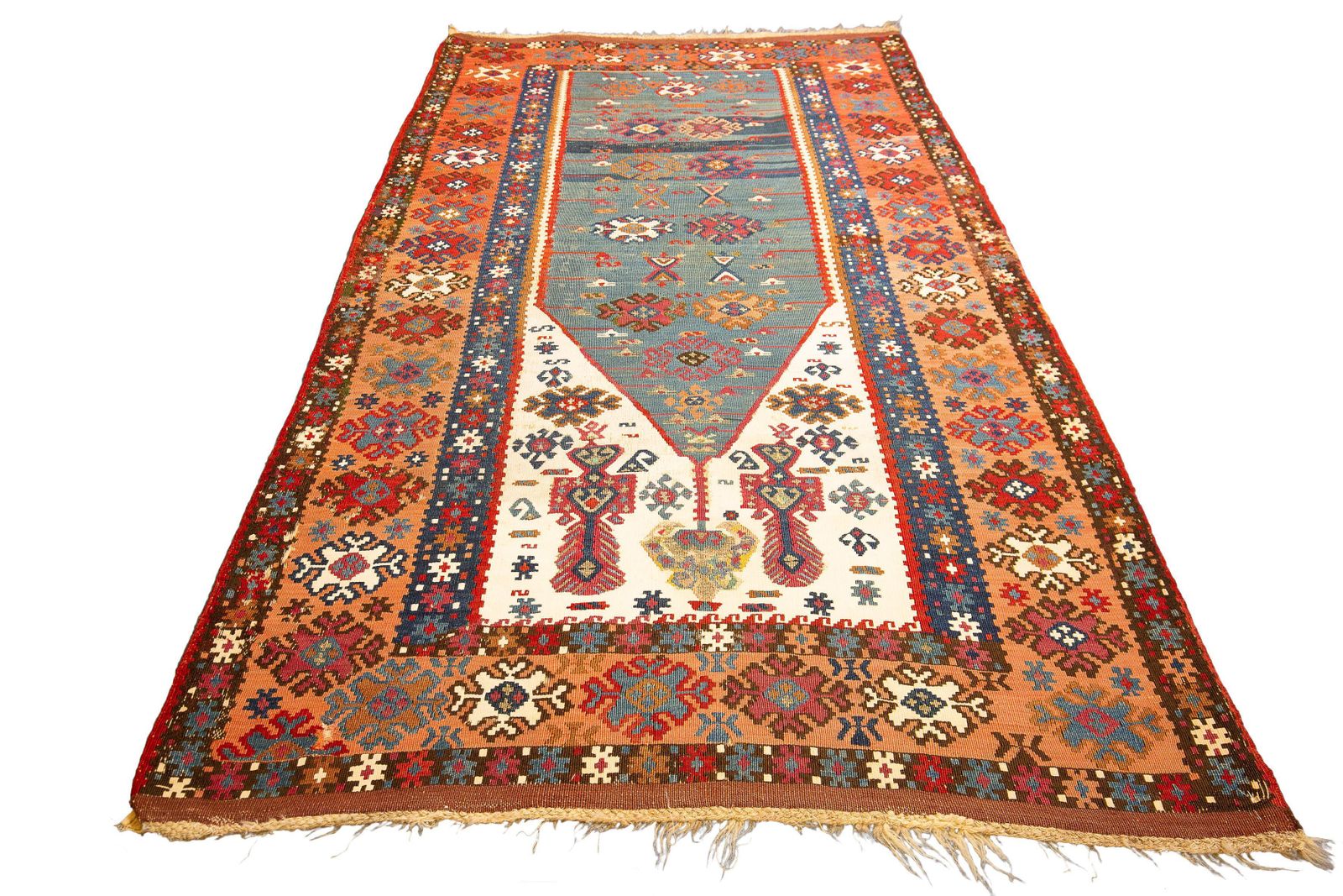 Antique Turkish Erzurum Kilim Sage Green photo 8406.0