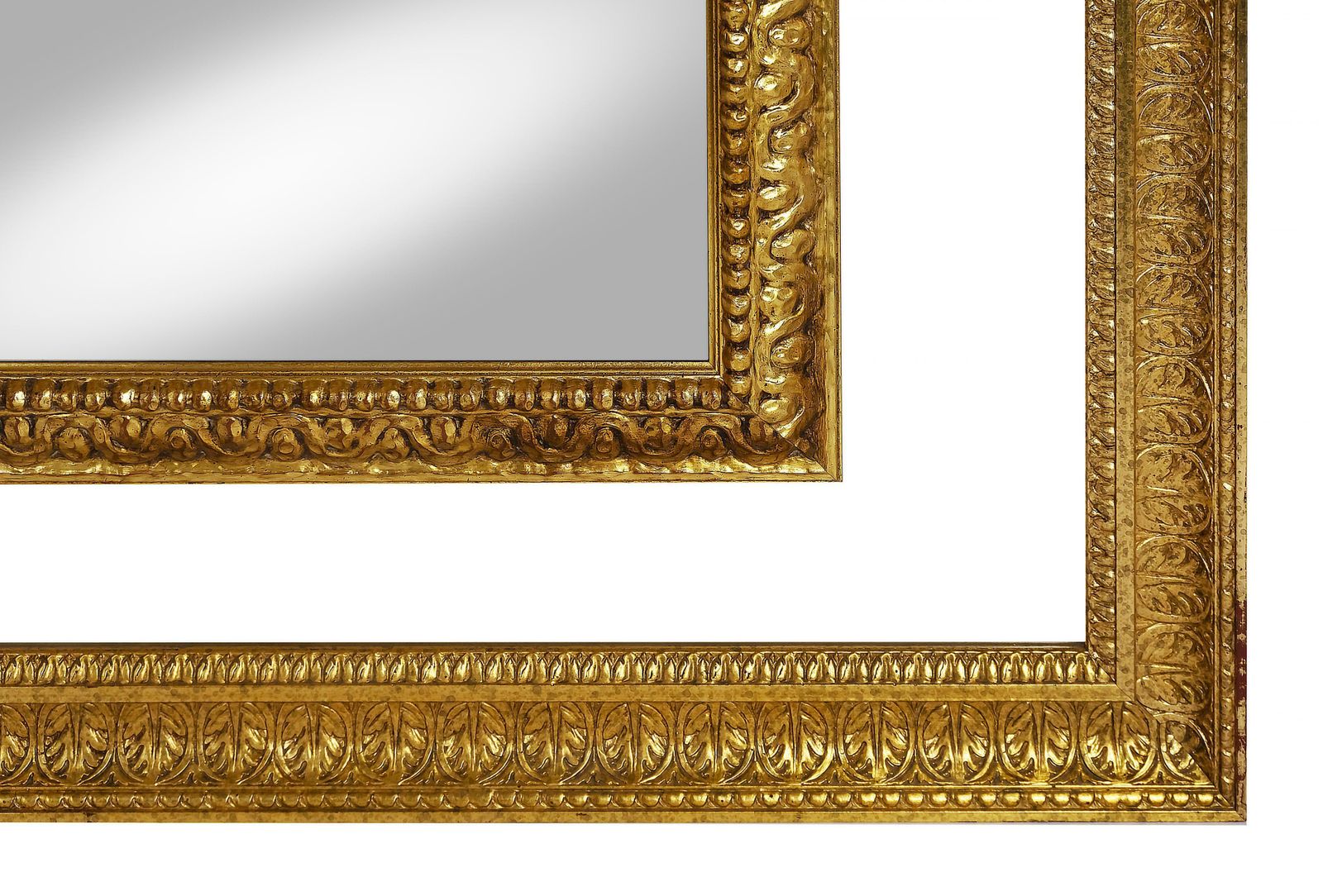 Pair Of Large Italian Hand Carved Gilt Wood Wall Mirrors photo buy