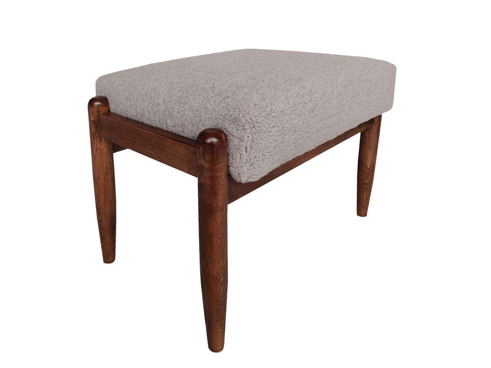 Mid Century Vintage Camel Boucle Vintage Stool, Edmund Homa, Europe, 1960s photo Furniture