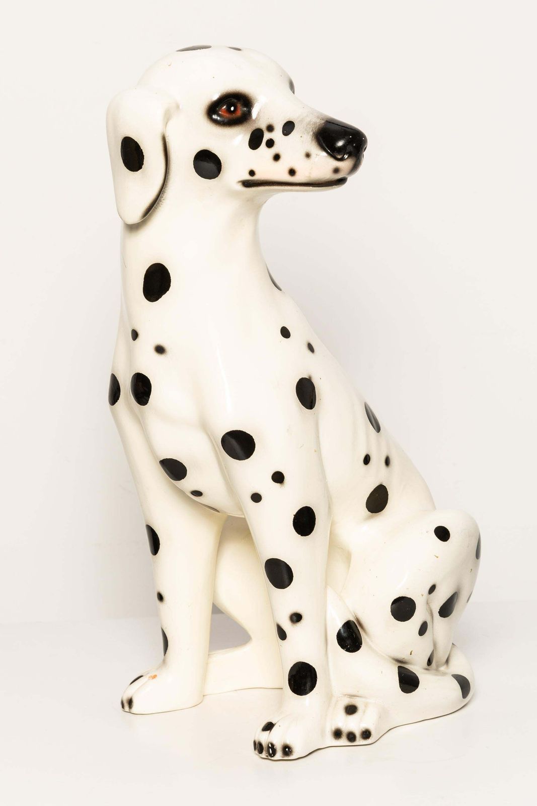 Mid Century White Big Dalmatian Dog Terracota Sculpture, Italy, 1960s photo vinterior