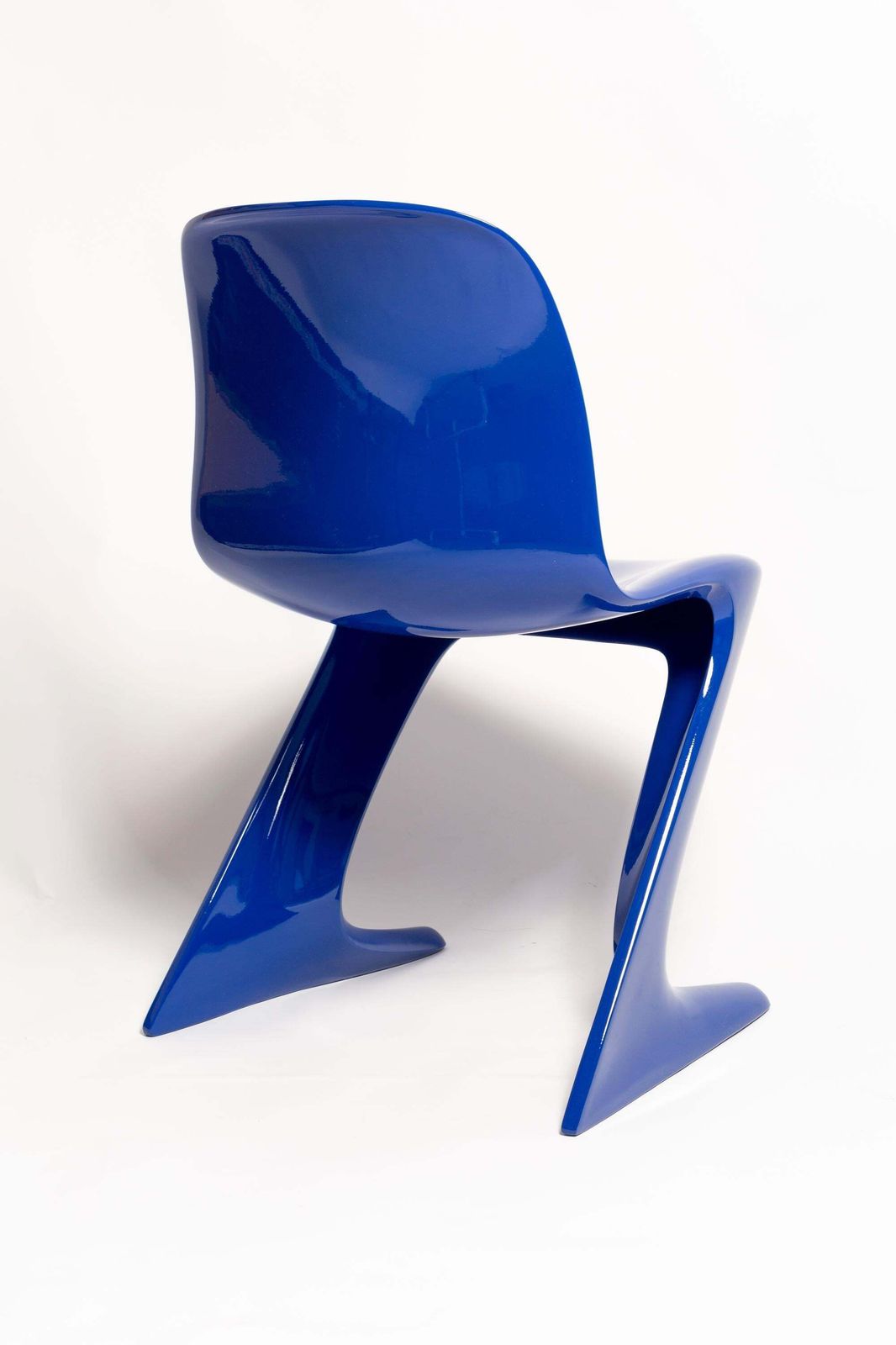 Mid Century Ultramarine Blue Kangaroo Chair, Ernst Moeckl, Germany, 1968 photo vinterior
