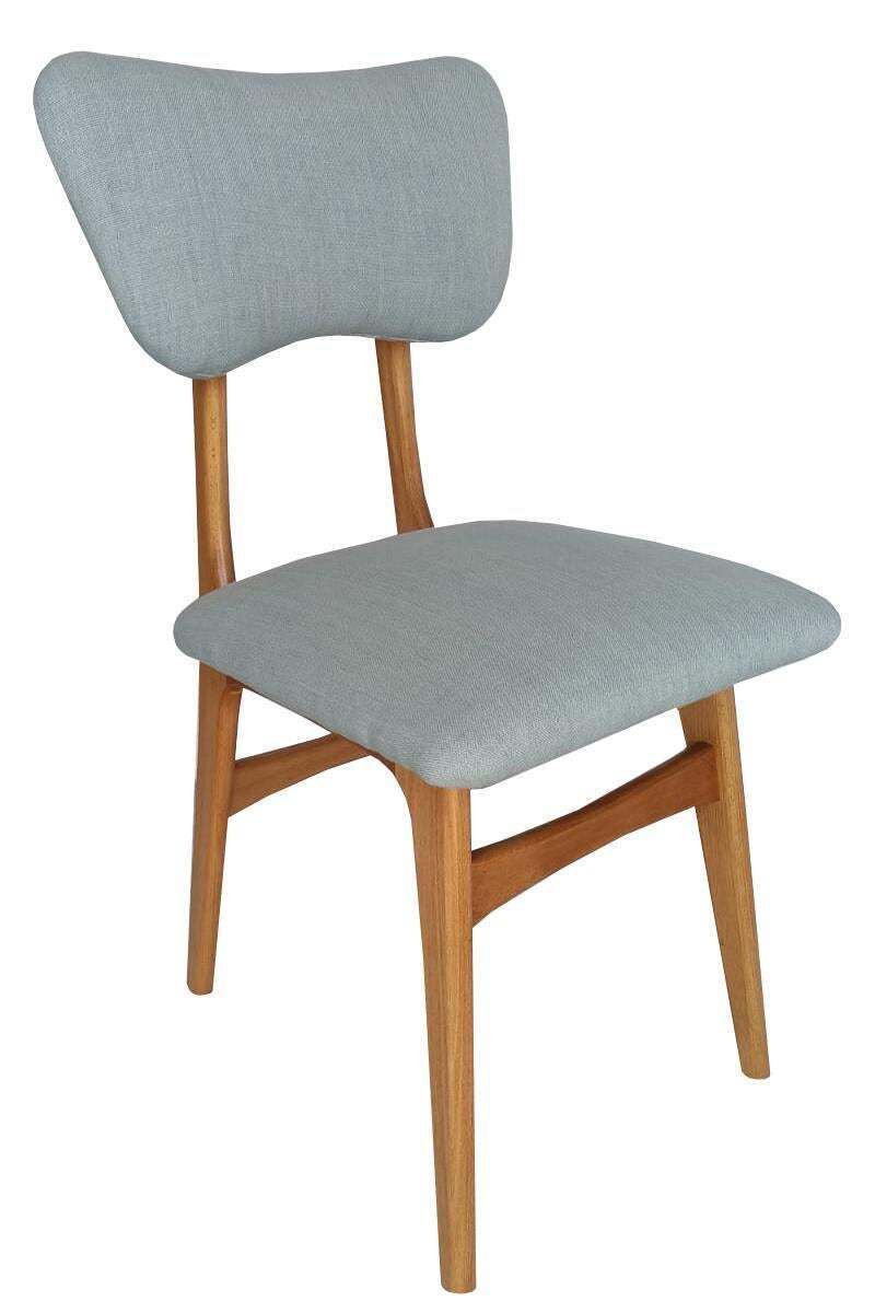 Mid Century Butterfly Chair, Orage Pierre Frey Linen, Oak Wood, Europe, 1960s photo Furniture