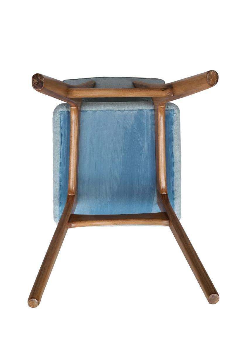 Mid Century Butterfly Chair, Orage Pierre Frey Linen, Oak Wood, Europe, 1960s photo vintage