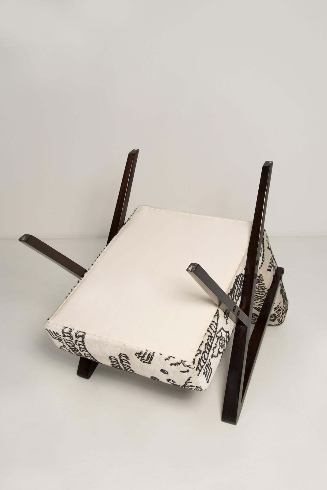 Furniture Mid Century Unique Zet Armchair, Tiger Mountain Jacquard By Dedar, 1970s, Europe photo