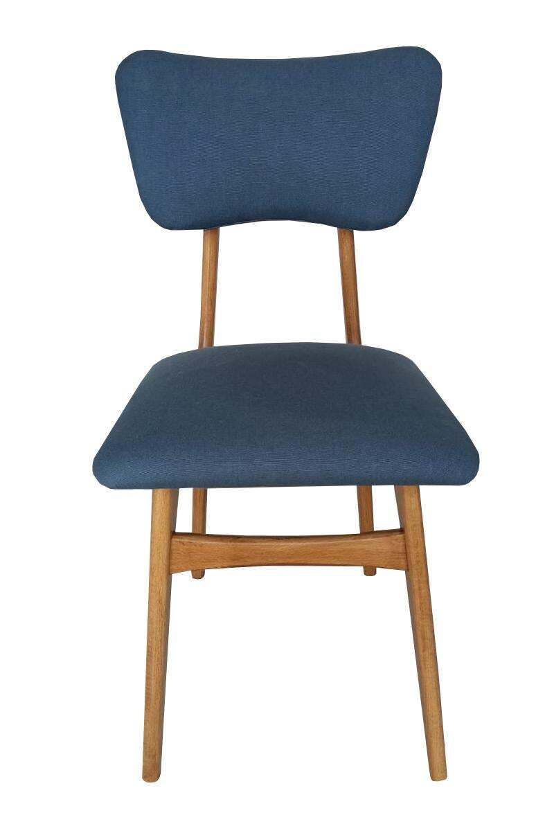 Mid Century Butterfly Chair, Denim Pierre Frey Linen, Oak Wood, Europe, 1960s photo furniture