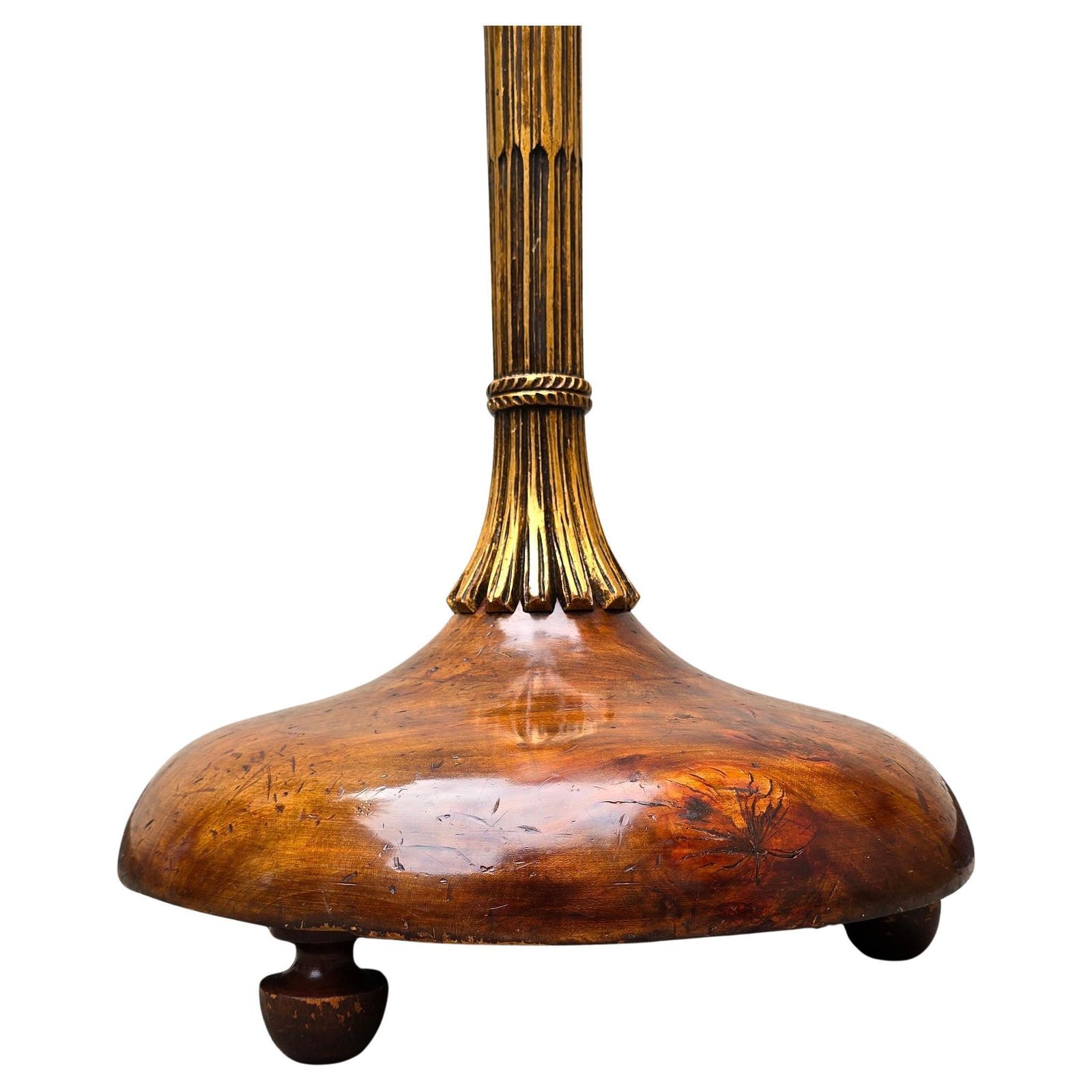 photo furniture Gilded Wood Floor Lamp By Alfred Chambon, 1930s