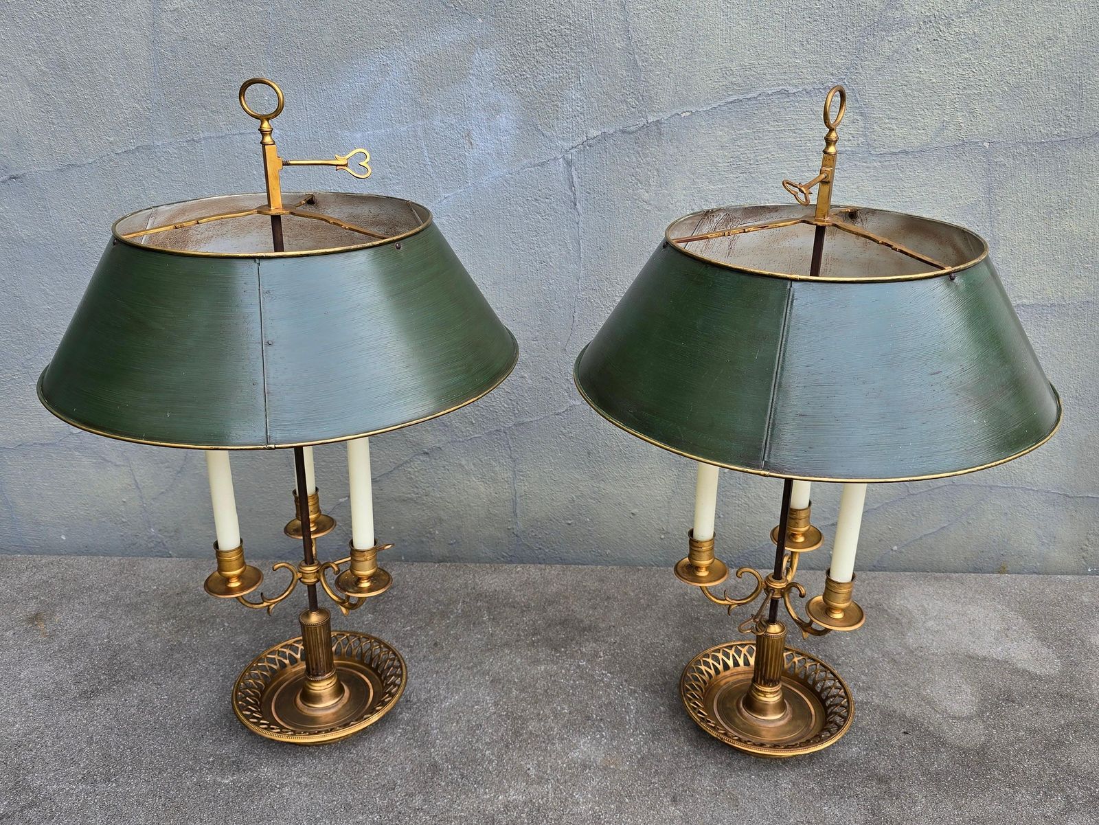 Pair Of 19th Century French Gilt Bronze Bouillotte Candelabras photo 7928.0