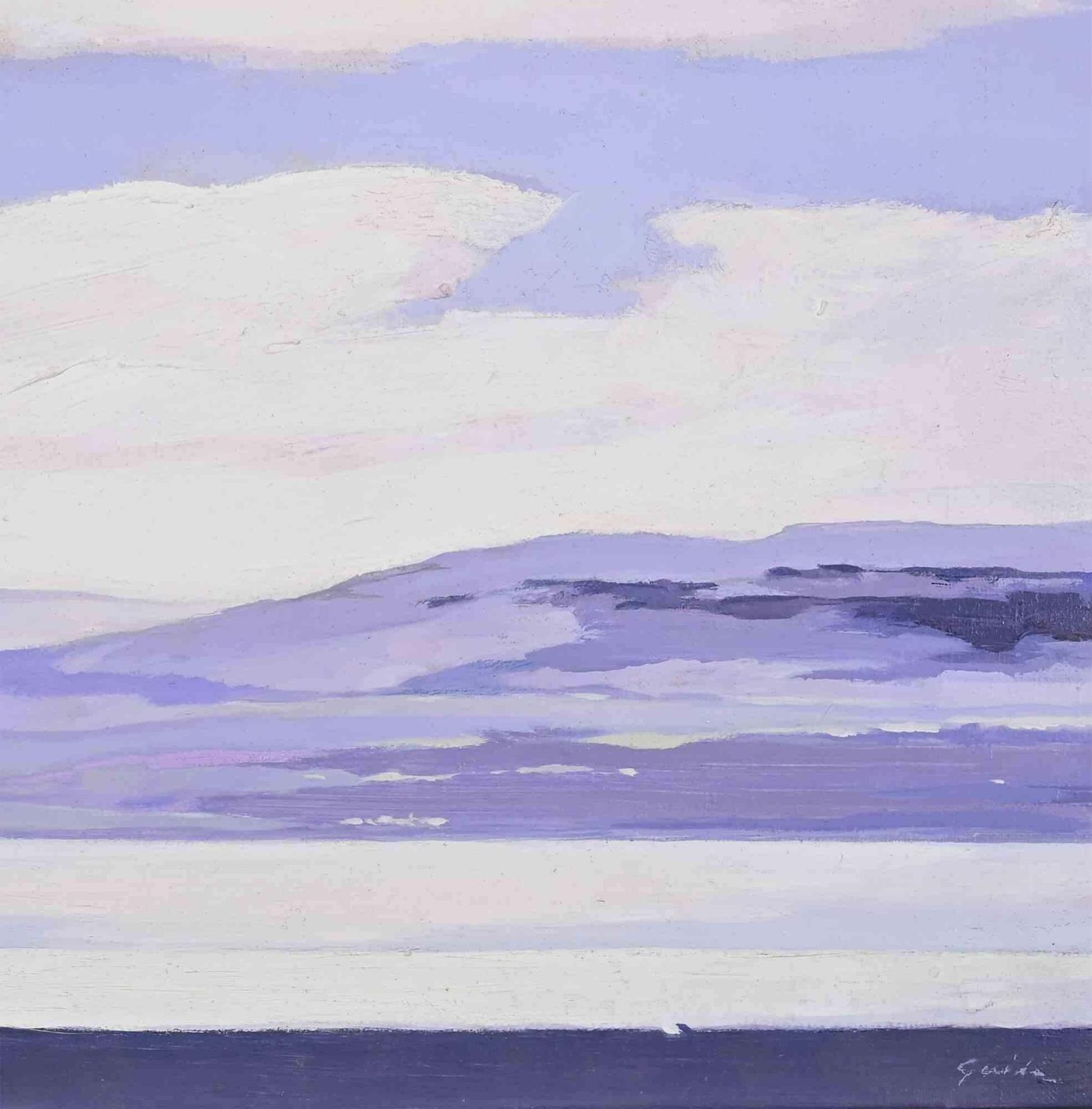 Gino Guidathe Dawn And The Lake   Paint By Gino Guida   1980s1980s photo furniture