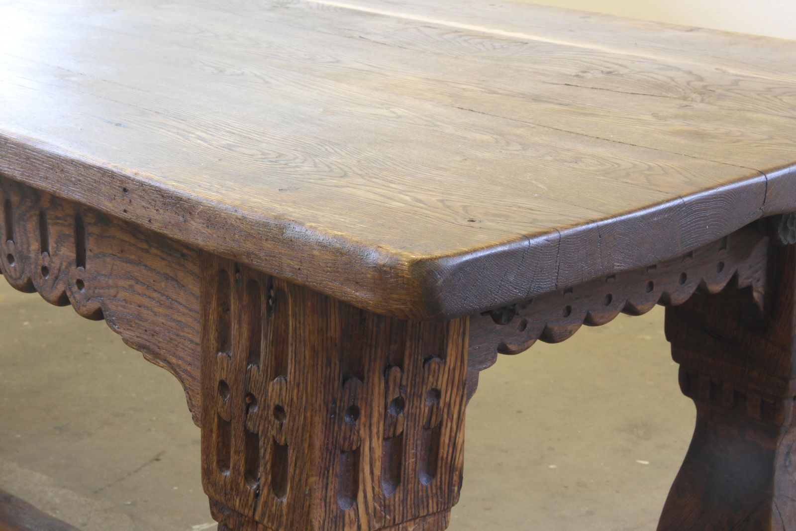 Large 17th Century Jacobean Style Baroque Farmhouse Refectory Table – Early 1900 photo buy