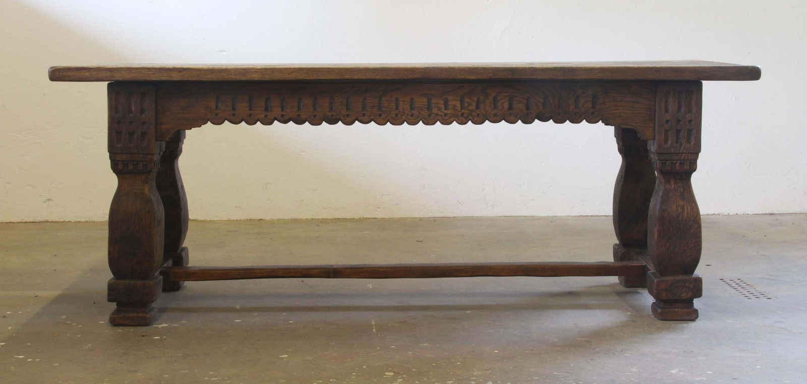 Furniture Large 17th Century Jacobean Style Baroque Farmhouse Refectory Table – Early 1900 photo