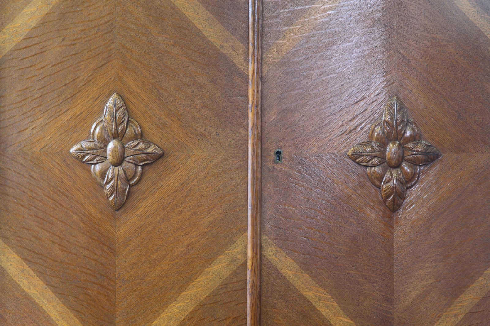 Vintage Danish Oak Closet Linen Wardrobe 1940s Cabinet photo vintage