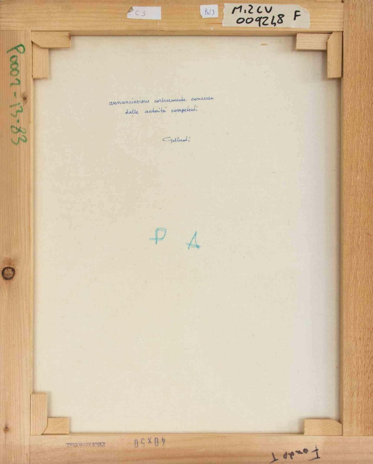 Alberto Galleratiannouncement Kindly Granted By The...   Paint By Alberto Gallerati   1970s1970s photo for sale