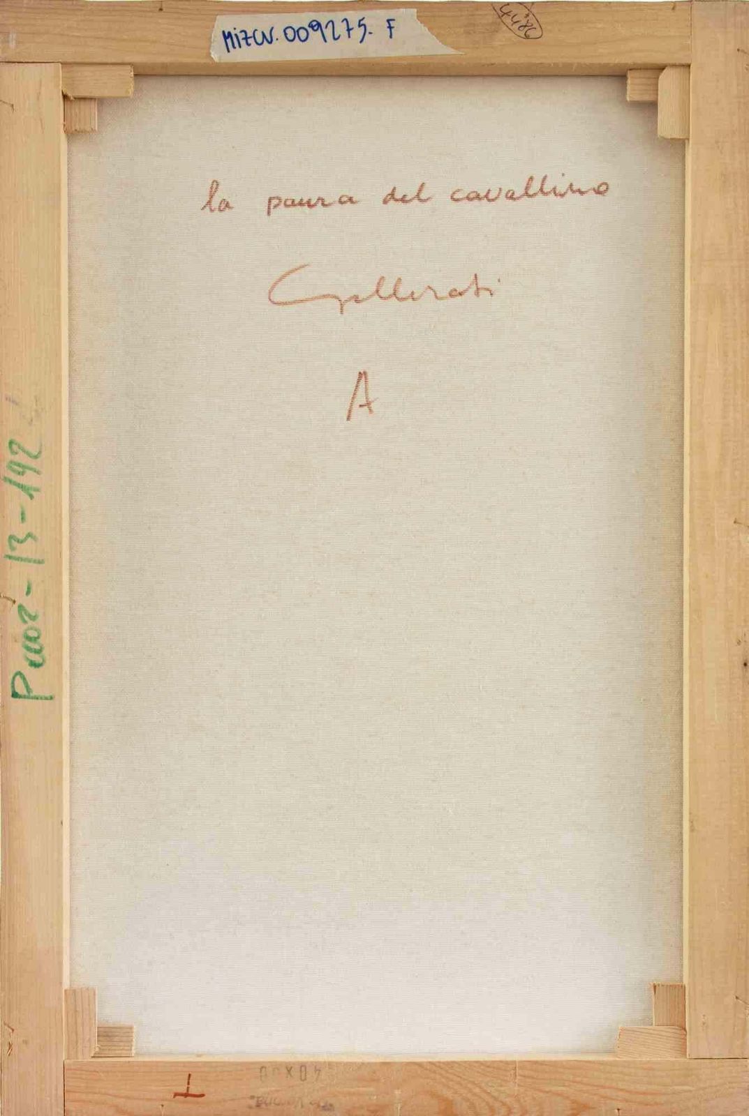 Alberto Galleratifear Of The Little Horse   Paint By Alberto Gallerati   1970s1970s photo for sale