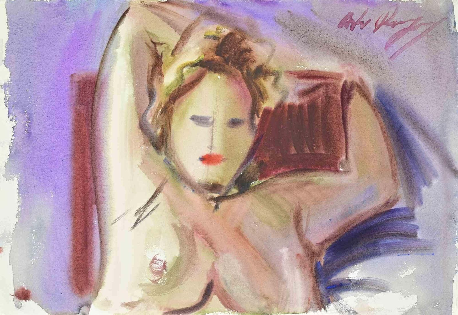 Carlo Ravagnannude Of Woman   Drawing By Carlo Ravagnan   1960s1960s
