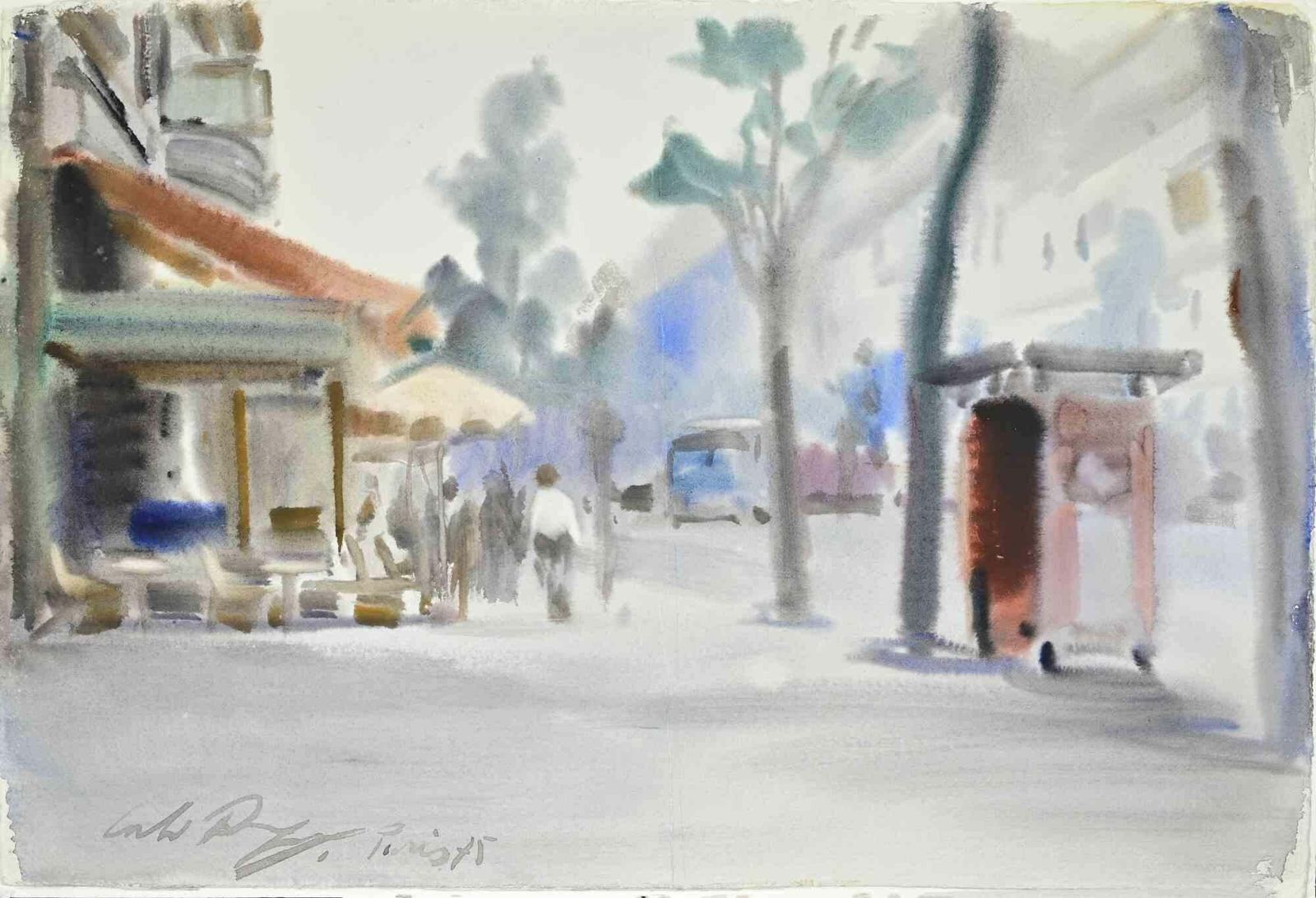 Carlo Ravagnanview Of Paris   Drawing By Carlo Ravagnan   19751975