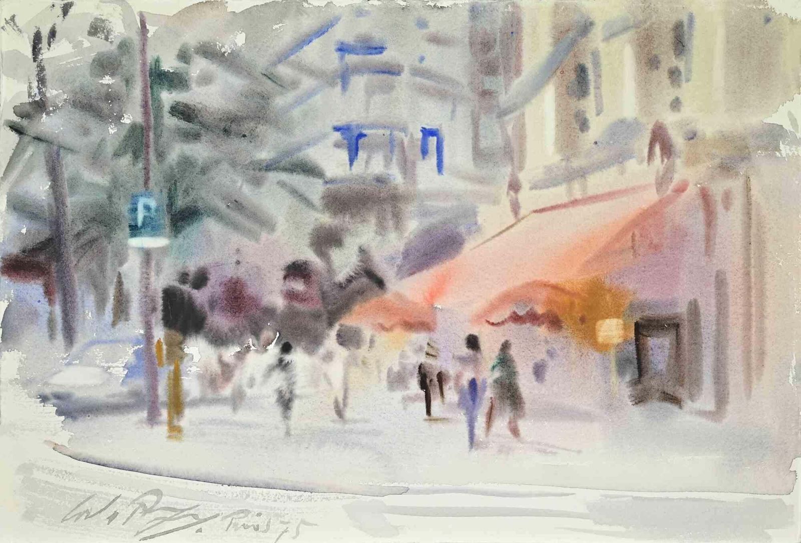 Carlo Ravagnanview Of Paris   Drawing By Carlo Ravagnan   1970s1970s