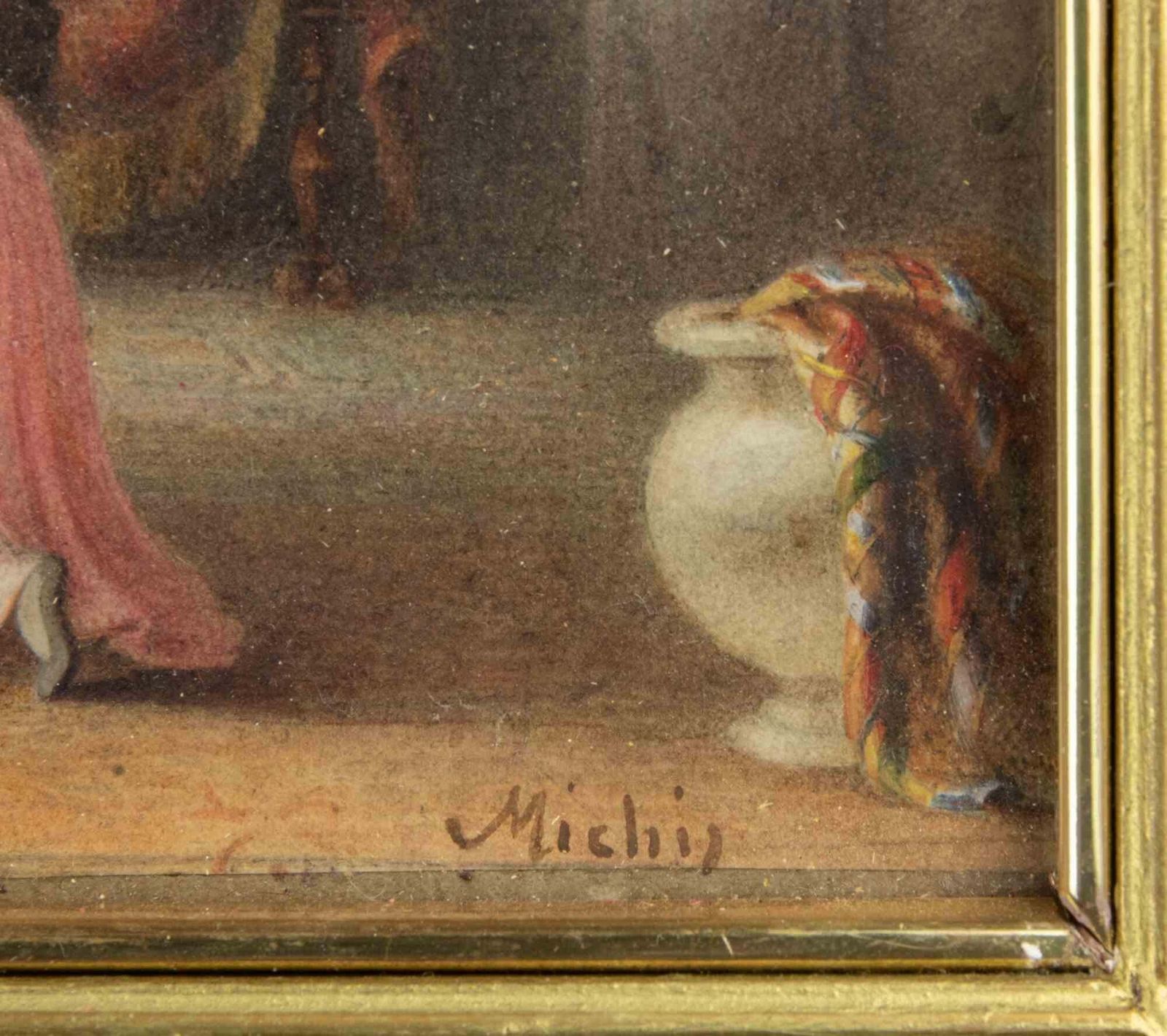Pietro Michiscourtesan Scene   Paint By Pietro Michis   Late 19th Centurylate 19th Century photo furniture