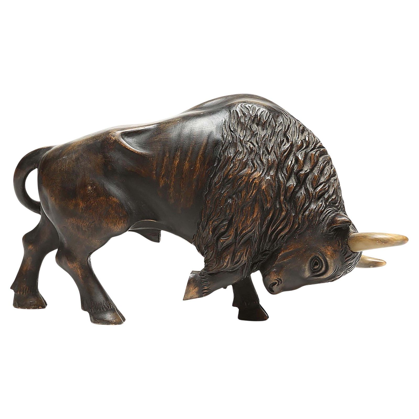 Art Deco Rare Wooden Ox Sculpture From 1932