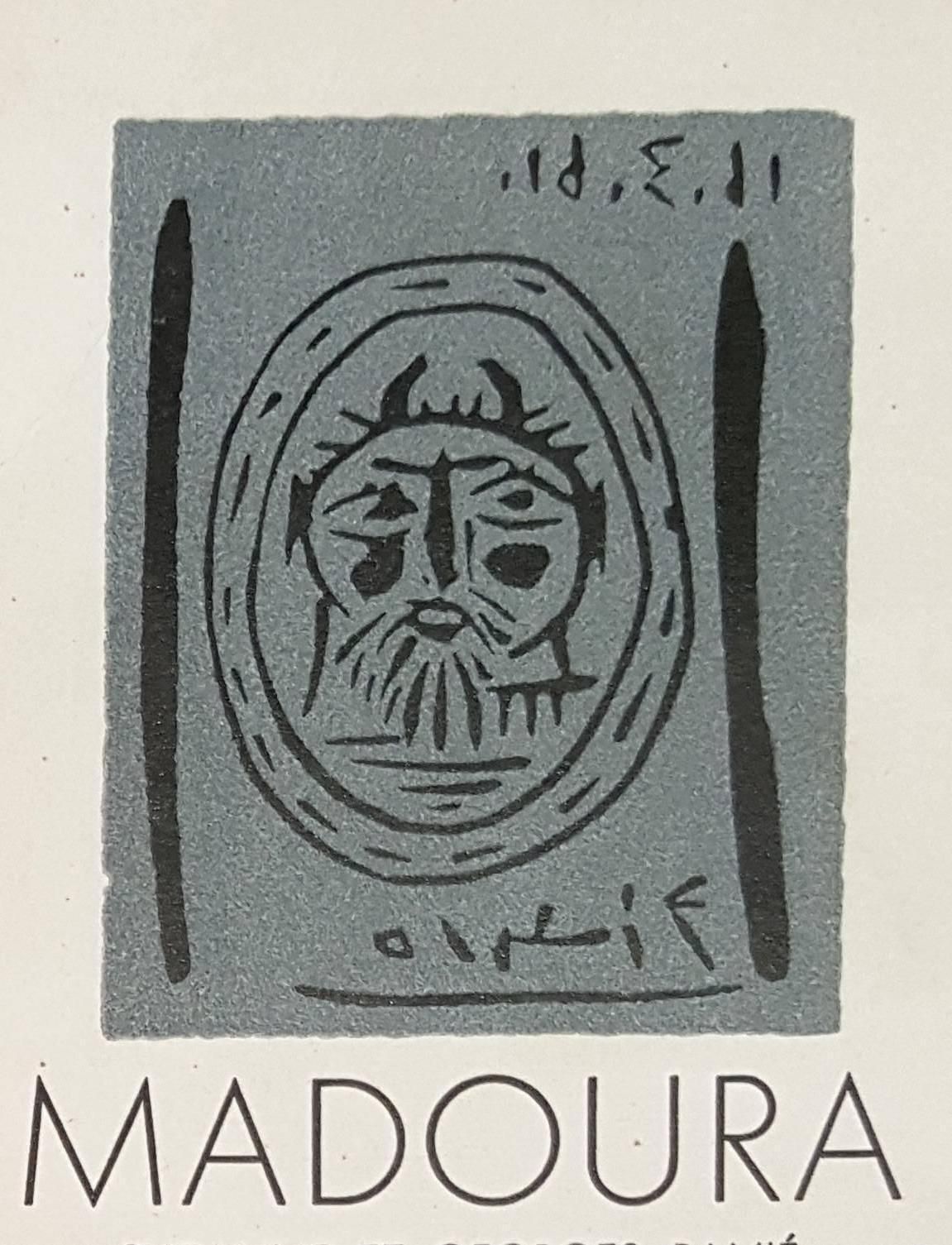Pablo Picassofaun Head   Original Linocut (Invitation Card For Exhibition In Madoura Gallery) photo furniture